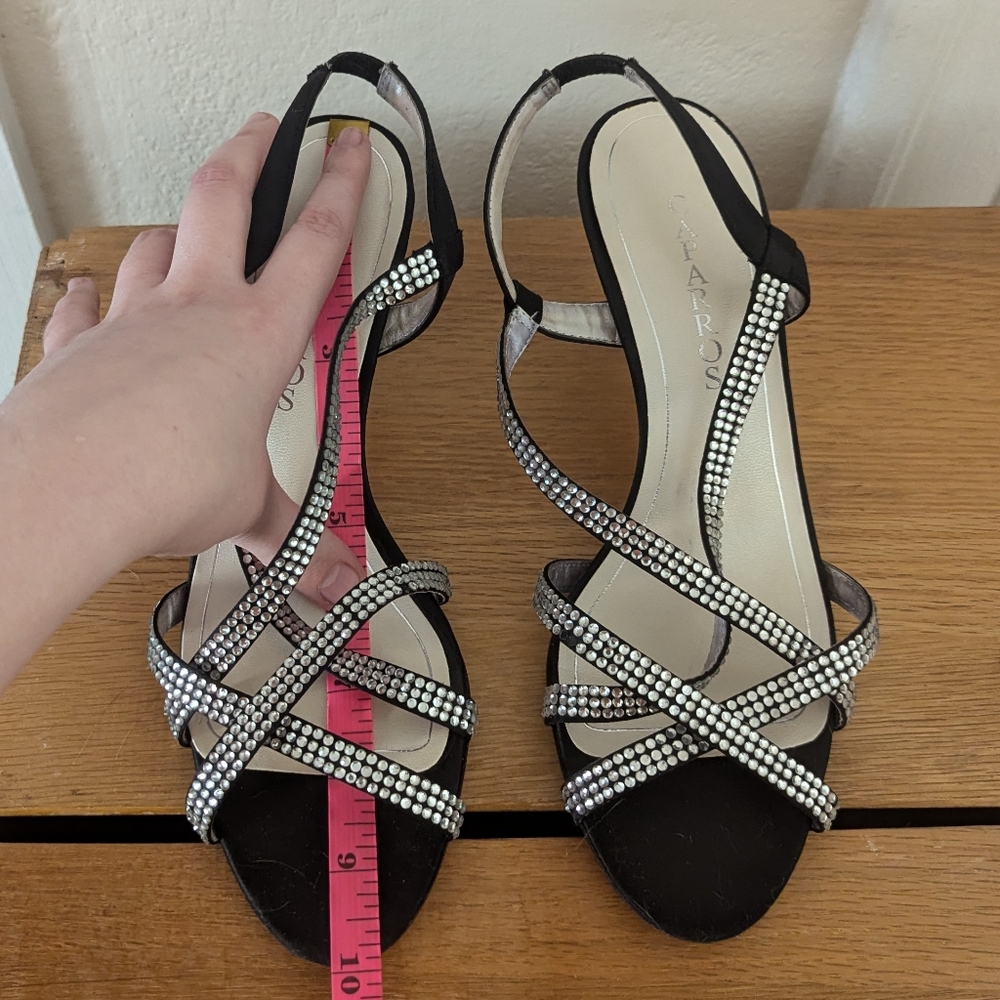 Caparros Black Rhinestone Heels - Picture 11 of 11